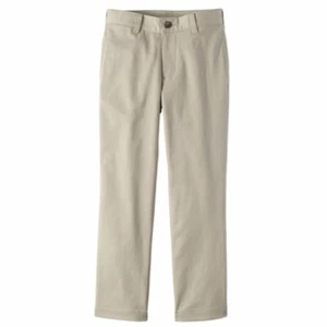 Wonder Nation Pants Boys Size 8 Khaki Uniform Stretch Twill Flat Front --E9-- - Picture 1 of 4