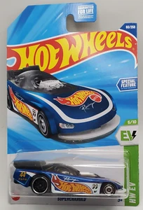 2025 Hot Wheels Blue Supercharged Funny Car HW EV #60 - Picture 1 of 2