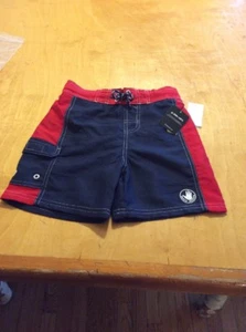 $30 BOYS SWIM TRUNKS BODY GLOVE SIZE 7 RED BLUE P55U - Picture 1 of 6