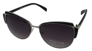 Kenneth Cole Reaction Womens Cateye Metal Sunglass Black Silver, KC1352. 5B - Picture 1 of 11