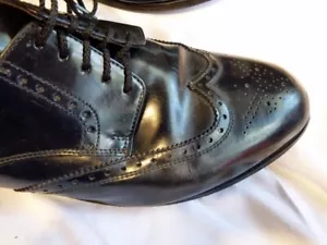 Florsheim Herren Größe 13 (3E) Budapester Oxford Schuhe schwarz. - Bild 1 von 3