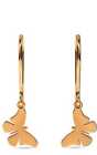 14K/18K Solid Gold Butterfly Earrings, 14K/18K Real Gold 26 mm Earrings