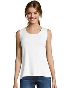 Hanes Ribbed Tank Top Women's Mini Cotton Shirt 100% pure cotton Wide Straps