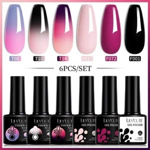 Set 6 pezzi/set smalto gel termico gel unghie set semipermanente soak off unghie - Foto 1 di 120