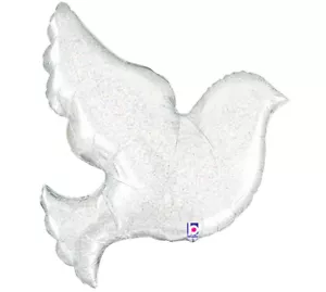 XL 34" Paloma Blanca Perla Súper Forma Lámina Mylar Globo Fiesta Decoración - Imagen 1 de 1