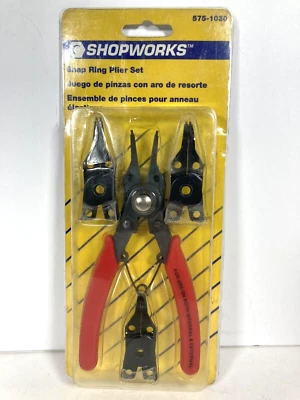 Shopworks Snap Ring Pliers Set With 3 Interchangeable Heads. NEW - Image 1 of 4