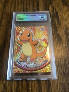Pokemon Charmander Topps Chrome Sparkle DSG 10 Gem Mint 