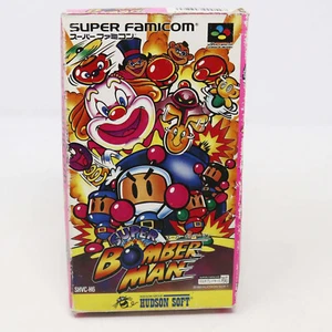 VINTAGE 1993 90s NINTENDO SNES SUPER FAMICOM SUPER BOMBER MAN GAME JAPAN BOXED - Picture 1 of 10