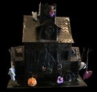 Large Halloween Haunted House Mansion Tealight Candle Holder Cat Pumpkin Owl
