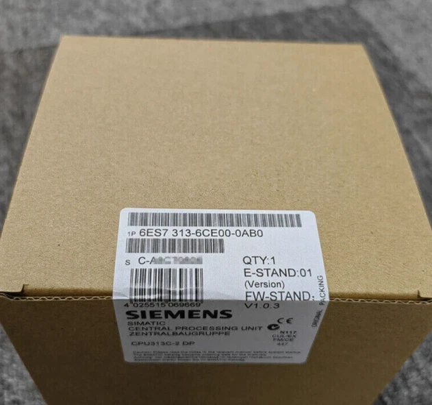 6ES7313-6CE00-0AB0 1PCS NEW SIEMENS S7-300 CPU 313C-2DP 6ES7313-6CE00-0AB0 - Bild 1 von 1