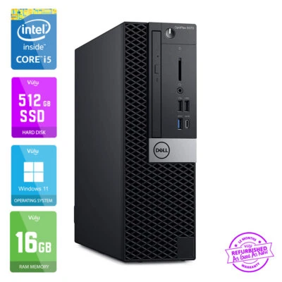 Dell OptiPlex 5070 Business Personal PC Computer i5-9th Gen 16GB 512GB - VAT INC - Image 1 of 4