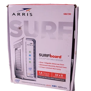 CABLE MODEM ARRIS SURF BOARD 3.0 1.4 GBPS Model SB6190 - Picture 1 of 7