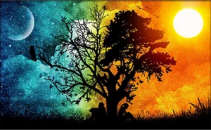 5D Diamond Painting Full drill Lovers Tree Handmade Fashion Home Wall Decor - Picture 1 of 6