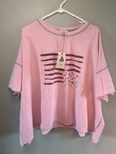 Camisa Caballete Rosa Bandera Talla Grande Nueva Con Etiquetas - Imagen 1 de 8