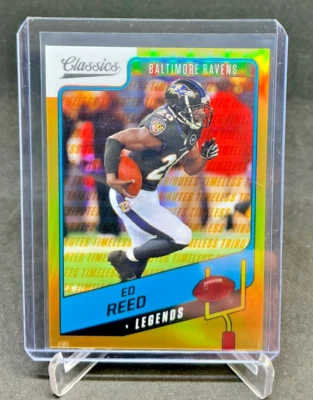 2021 Panini Classics ED REED Gold Prizm 43/60 #119 Ravens - Image 1 of 2