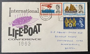 1963 GB bote salvavidas Conferencia Ordinaria FDC Bristol FDI Eslogan - Imagen 1 de 2