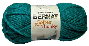 Hilo grueso Bernat Softee #6 color súper voluminoso ondas verde azulado 3,5 oz 108 yardas - Imagen 1 de 3