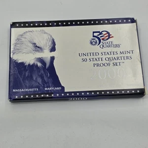 2000 S 50 State Quarters Proof Set - Mass - Maryland - SC - NH - VA - Picture 1 of 4
