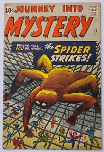 VIAGGIO NEL MISTERO #73 (MARVEL 1961) EST~ FINE+ (6.5) REVERSE SPIDER-MAN PROTO - Foto 1 di 24