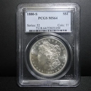 1880 S Morgan Silver Dollar PCGS MS64 Series 52 - Picture 1 of 4