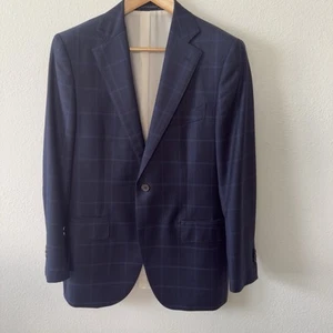 Suitsupply Blue Windowpane Jacket 40 - Picture 1 of 9