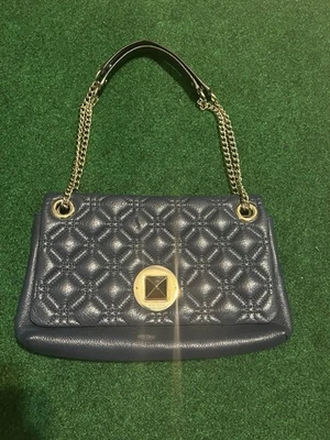 [Rare] Kate Spade Wellesley Shoulder Bag/ Blue/Leather And Chain Strap  - Image 1 of 4