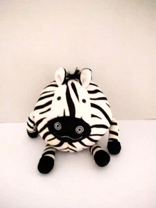 Goof Ballz Zebra schwarz-weiß weicher Plüsch in Ballform - Bild 1 von 8