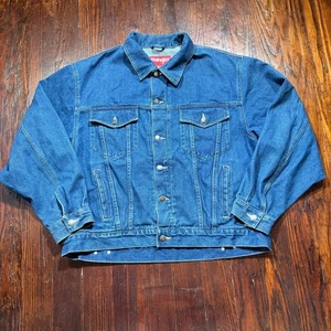 Vintage Wrangler Hero Jeansjacke Herren XL blau Trucker Workwear Knopf Typ 3 - Bild 1 von 8