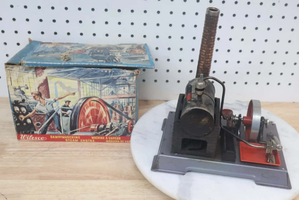 Used Vintage Wilesco D5 Steam Engine W/ Box Accessories Included - Germany USA - Image 1 of 4