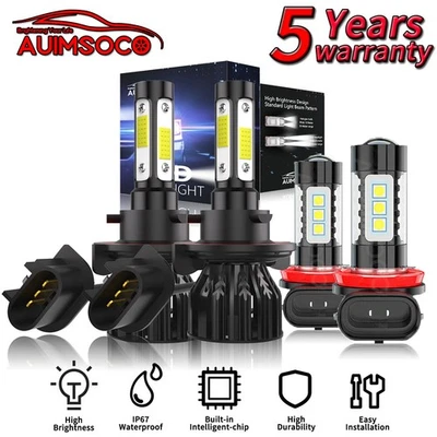 For Ford Focus 2008-2011 Sedan 4-Door LED Headlight Kit 4x Bulbs 24000LM 6500K - Image 1 of 4