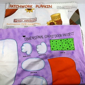 Lot 3 Daisy Kingdom Door Panel Patchwork Pete Pumpkin Ghost Fabric Cut Sew - Picture 1 of 5