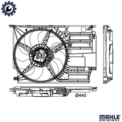 FAN ENGINE COOLING CFF 405 000P FOR MINI COUNTRYMAN CLUBMAN BMW 2/X/SUV/F39 1.5L - Image 1 of 4