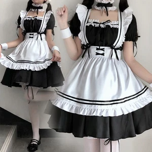 Maid Costume Cosplay Sweet Lolita Women's Men Femboy Anime Clothes Fashion-Cute - Picture 1 of 12