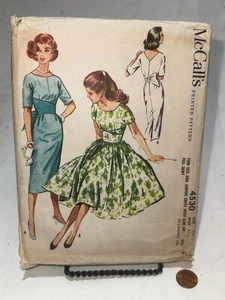 Vintage 50s McCall's 4530 Pattern Teen/Junior Size 11 Dress Pinup Cut Bust 31.5 - Picture 1 of 2