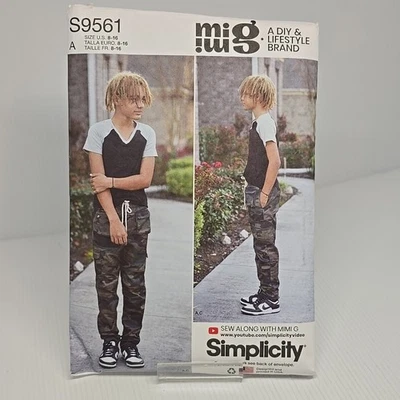Simplicity Sewing Pattern 9561 Boys Teens 8-16 Knit Top and Woven Pants & Shorts - Image 1 of 2