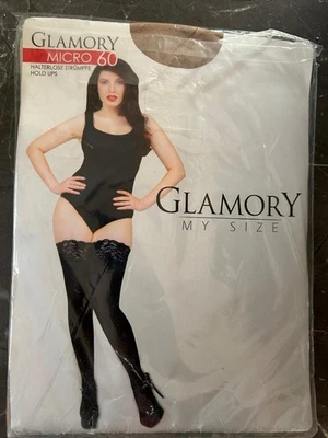 Glamory micro 60den halterlose strümpfe beige Übergröße 60-62 makeup beige - Bild 1 von 2
