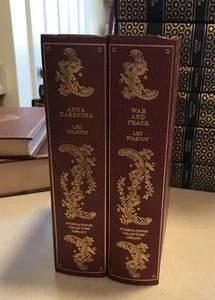 War And Peace Anna Karenina iLeo Tolstoy Hard Cover International Collectors Lib - Picture 1 of 11