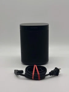 Sonos One Gen 2 (Model S18) Used Black w/ Cable - Picture 1 of 9