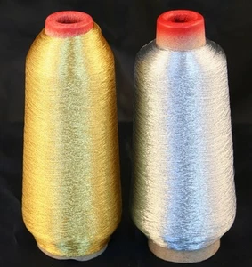 NEW 10000yd X-LG GOLD SILVER MACHINE EMBROIDERY THREADS - Picture 1 of 1
