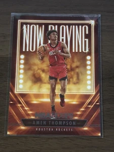AMEN THOMPSON 2023-24 HOOPS NOW PLAYING #18 INSERT HOUSTON ROCKETS NBA - Picture 1 of 2