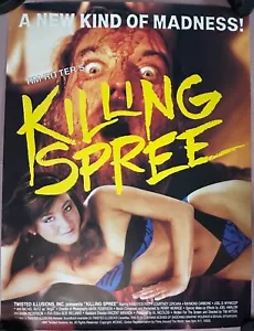 1990 Tim Ritter's Killing Spree 18x24 Movie Poster ROLLED VINTAGE - Picture 1 of 6