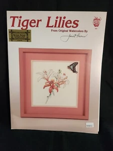 Tiger Lilies Cross Stitch Chart By Janet Powers - Picture 1 of 5