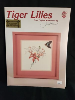 Tiger Lilies Cross Stitch Chart By Janet Powers - Image 1 of 4