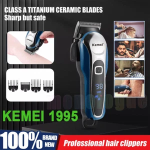 Kit de recortadora de pelo profesional Kemei para hombres máquina de corte peluquería salón EE. UU. - Imagen 1 de 13