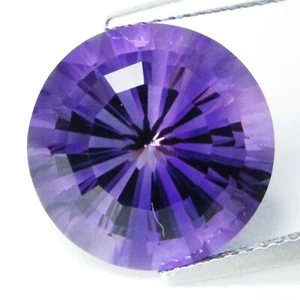 9.57Cts Stunning Natural Purple Amethyst 14mm Round Diamond Loose Gemstone -VDO - Picture 1 of 4
