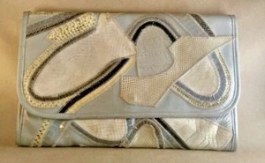 Vintage Bags By Varon Structured Satchel Handbag Exotic Leather 1980s Snakeskin! - Picture 1 of 8