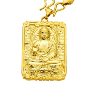 Herren Maitr 22K 23K 24K Thai Baht Gold gefüllt gelb GP Halskette Anhänger/neu - Bild 1 von 2