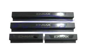 4 DOORS BLACK PLASTIC SILL SCUFF PLATE FITS ISUZU DMAX D-MAX 2020 2021 2022 - Bild 1 von 4