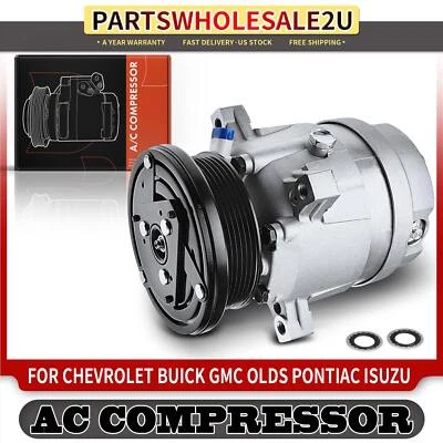Compresor de aire acondicionado con embrague para Buick Chevrolet GMC Sonoma Oldsmobile Pontiac Isuzu Foto 1 de 4