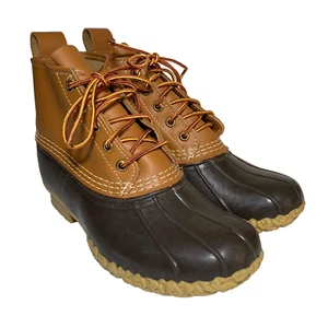 Bean Boots LL Bean Duck Mujer Talla 7 W Impermeable Tobillo Cuero Con Cordones EE. UU. - Imagen 1 de 13